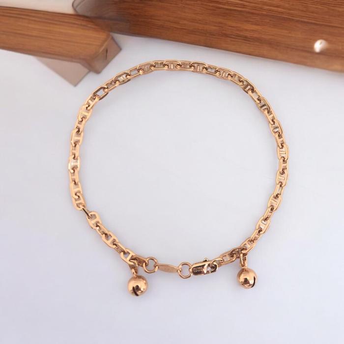 Chain small herme bracelet/gelang emas 18k rose gold