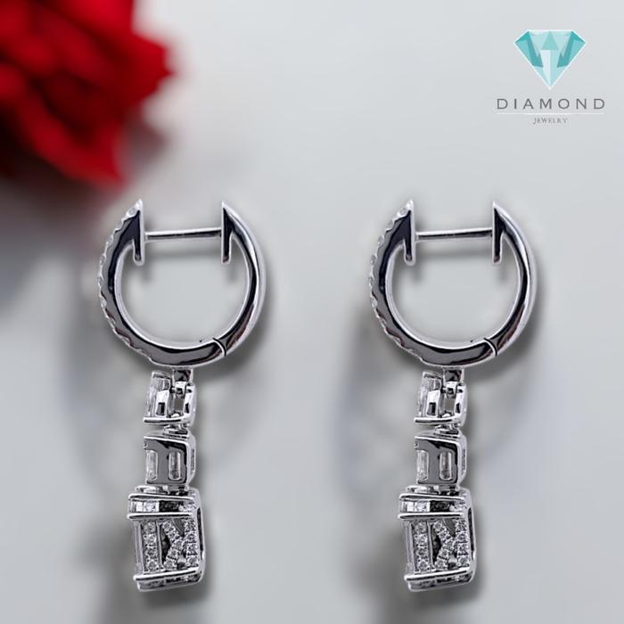 Hoop Baguette Diamond Earrings / Diamond Jewelry