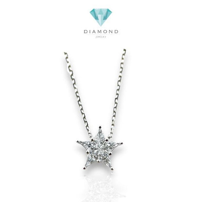 Star Diamond Pendant/Kalung Berlian Model Bintang 18K / Diamond Jewelry