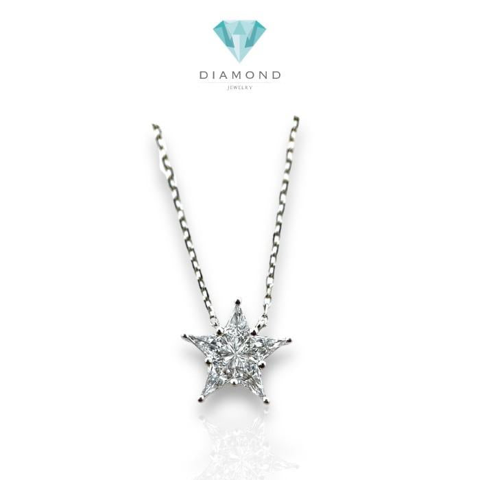 Star Diamond Pendant/Kalung Berlian Model Bintang 18K / Diamond Jewelry
