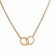 Love double ring pendant necklace 18k crt-Diamond Jewelry - 355KBDDM2447LS