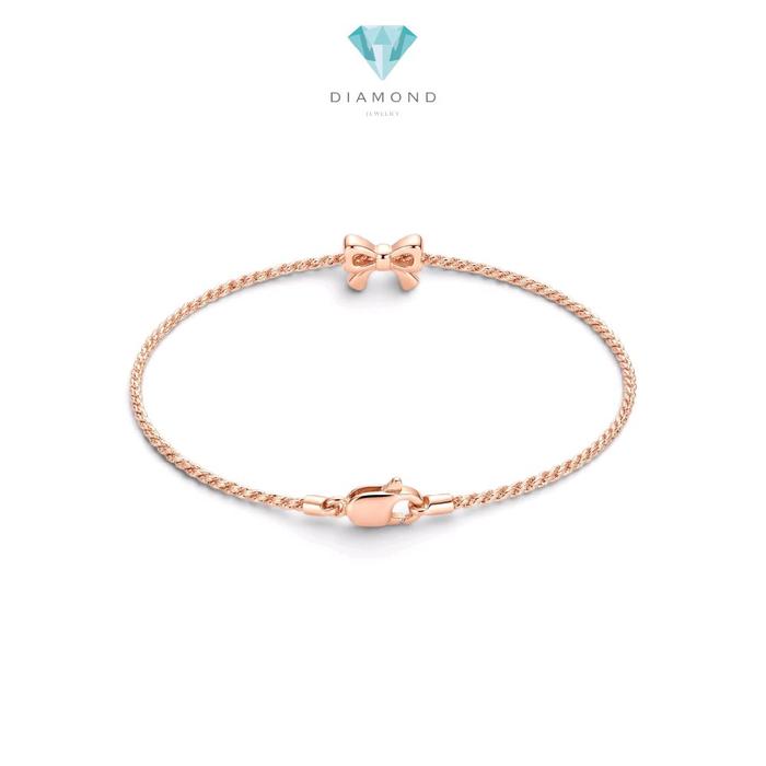Ribbon Bangle Rose Gold 17K / Gelang Pita Rose Gold 17K / Diamond Jewelry / 504GMS676LS