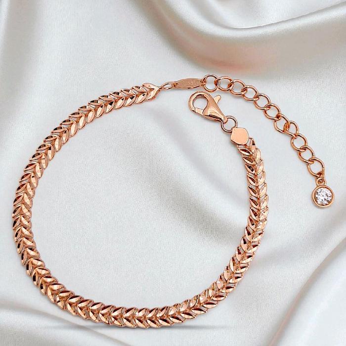 Leaf Gold Bracelet 750K / Gelang Emas Daun 750K / Diamond Jewelry 443GMS397LS-HT