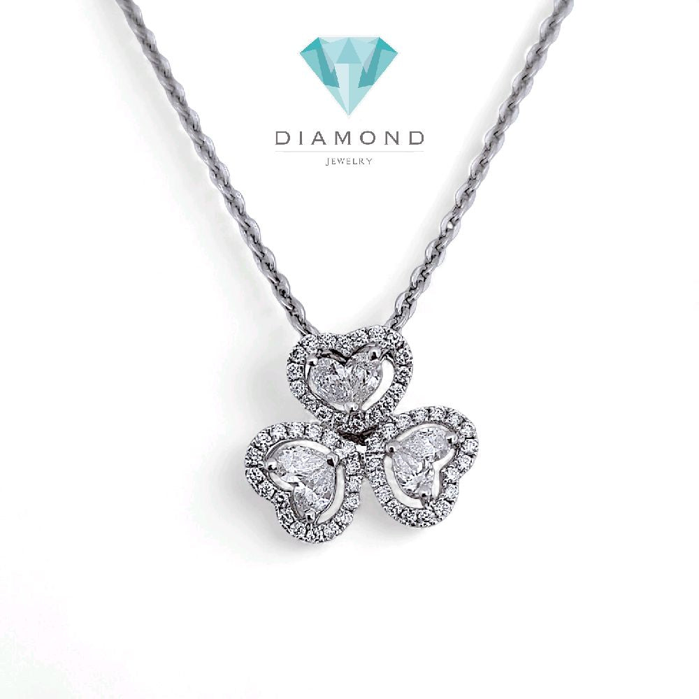 Tri Heart Diamond Pendant 18K / Liontin Berlian Tiga Hati 18K / Diamond Jewelry 399LB6700KVLS-HT