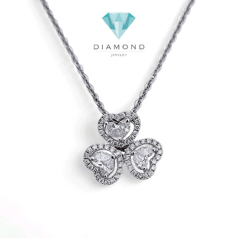 Tri Heart Diamond Pendant 18K / Liontin Berlian Tiga Hati 18K / Diamond Jewelry 399LB6700KVLS-HT