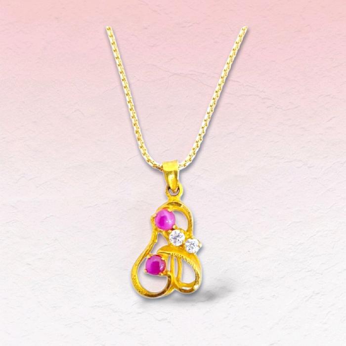 Malabar Gold Pendants 23K / Liontin Emas Malabar 23K/ Diamond Jewelry / 224LMSWP3