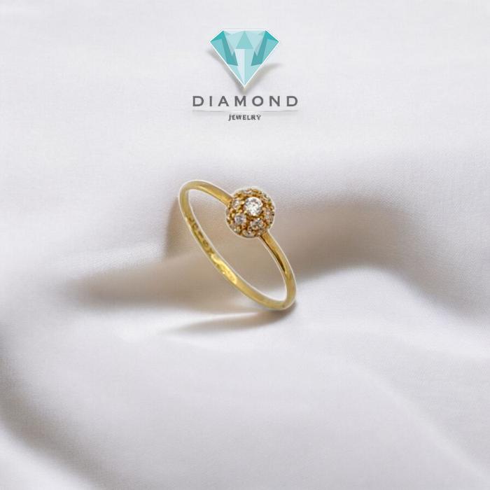 Cincin Mas Bola Sirkon 700K-Diamond Jewelry