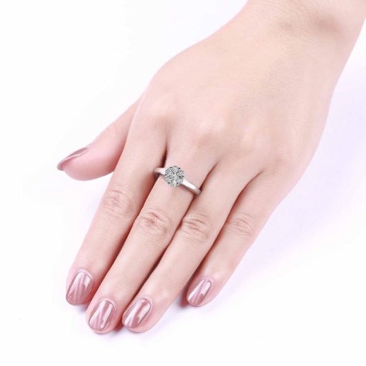 Lotus Diamond Ring - Cincin Berlian -Diamond Jewelry -White Gold 17
