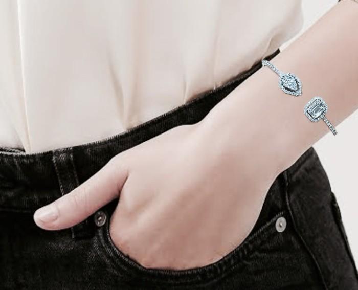 Viva Baguette Diamond Bangle-bracelet 18k Gold Diamond Jewelry