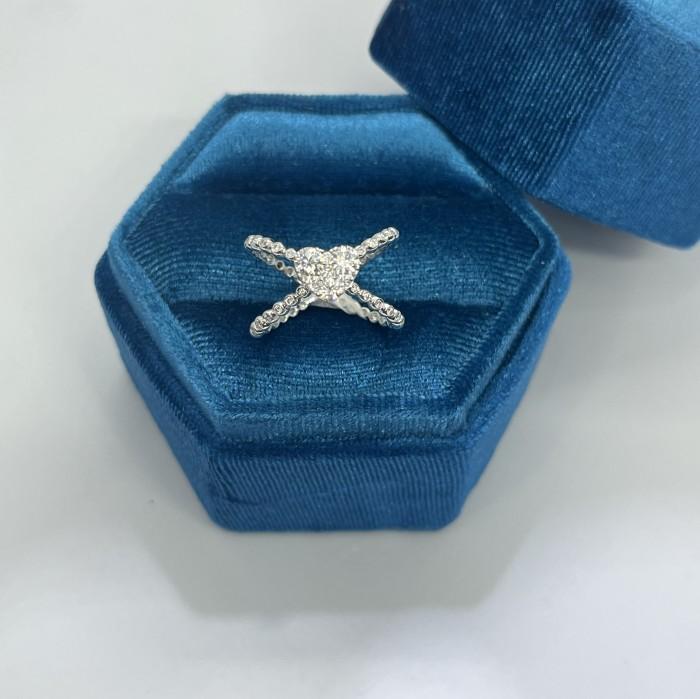 Heart Cross Diamond Ring 18K gold-Diamond Jewelry