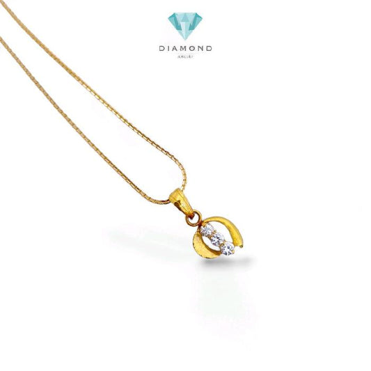 Gold Pendants With Zircon 23K / Liontin Emas dengab Zircon 23K / Diamond Jewelry / 277LMSWP1