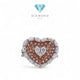 Love Pink Diamond Ring 18K / Diamond Jewelry/Cincin berlian pink heart diamond ring