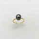 Akoya pearl ring 18k gold-Diamond Jewelry