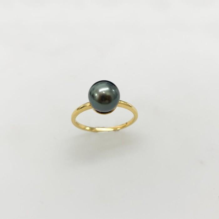 Akoya pearl ring 18k gold-Diamond Jewelry