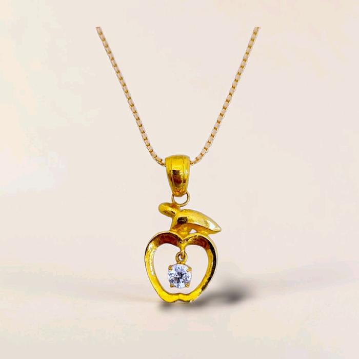 Gold Apple Pendants 23K / Liontin Emas Apel 23K / Diamond Jewelry / 249LMSWP3