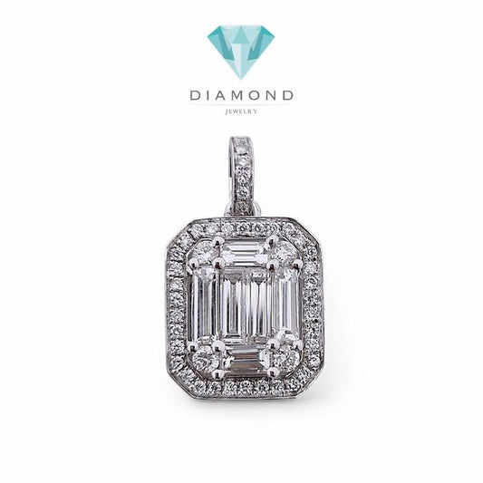 Liontin Magic  solitaire espera Baguette 18K / Diamond Jewelry