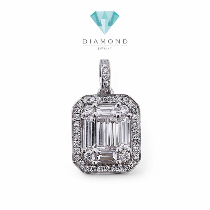 Liontin Magic  solitaire espera Baguette 18K / Diamond Jewelry