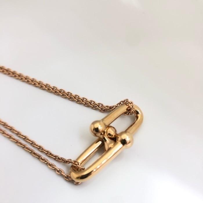 Hardware pendant Gold Necklace 18k Rose Gold-Diamond Jewelry