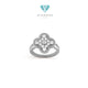 diamond vintage clover ring 18 K gold white Diamond Jewelry