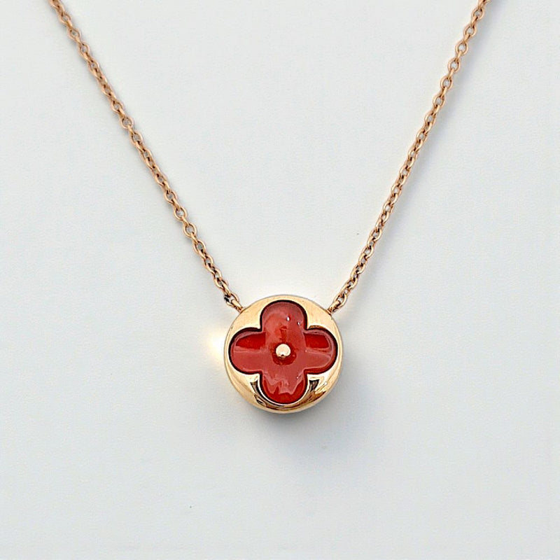 Blossom Charnelian Necklace 18K / Kalung Charnelian Blossom 18K / Diamond Jewelry 421KBD367RY - HT