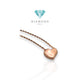 Heart gold necklace 18k/kalung emas hati rose gold/kalung emas putri-Diamond Jewelry