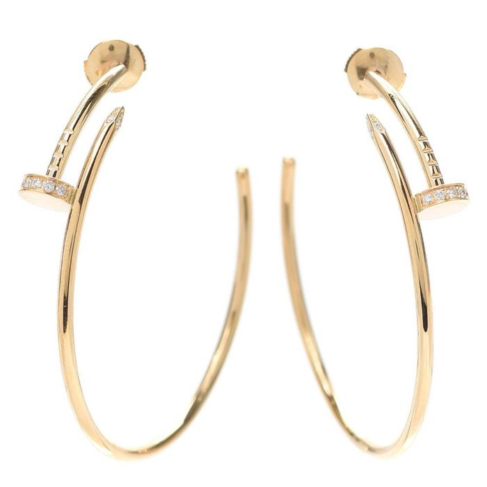 Nail diamond Earring paku 18K Gold- Diamond Jewelry- anting paku emas berlian 18k