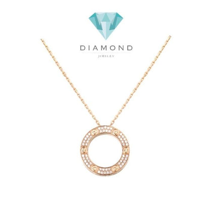 Love Necklace Pendant 18K Gold -Diamond Jewelry-1KBD1704AB-HT