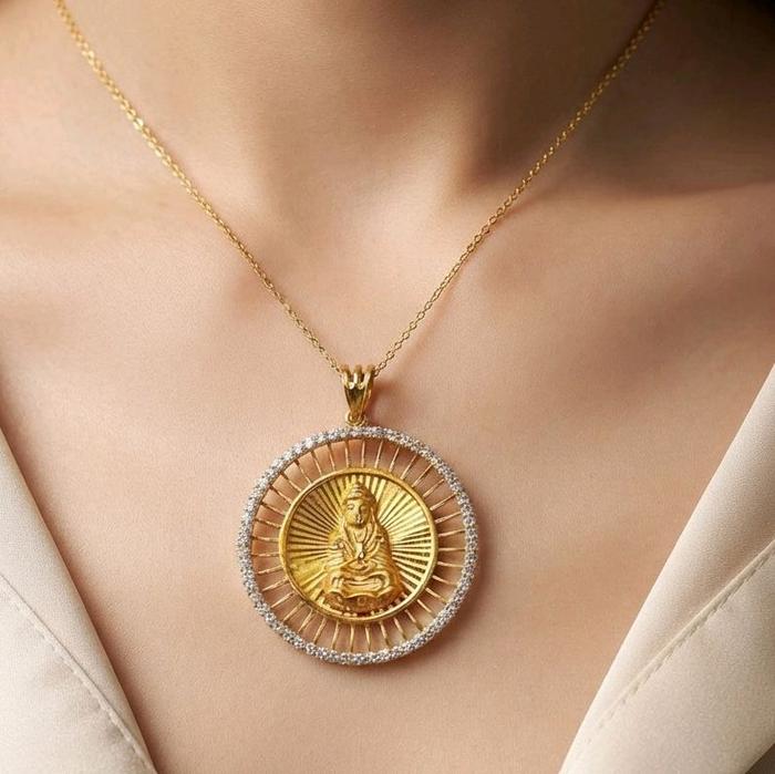 Gold Buddha pendant 18K / Liontin Emas Buddha 18K / 167LMSWP5