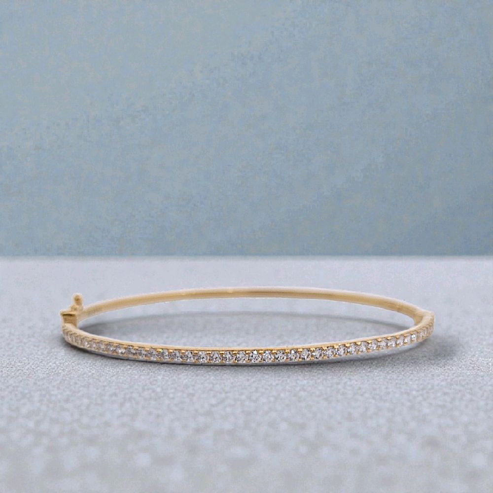 Tennis Zircon Gold Bangle 16K / Gelang Emas model Tennis sirkon 16K / Diamond Jewelry / 471GMS430LS