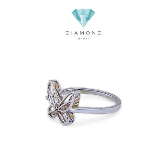 Butterfly Diamond Rainbow Sparkle Ring 18K / Diamond Jewelry/ cincin berlian kupu