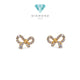 Ribbon Gold Earring 700K / Anting Emas Pita 700K / Diamond Jewelry 420AMS125LS-HT