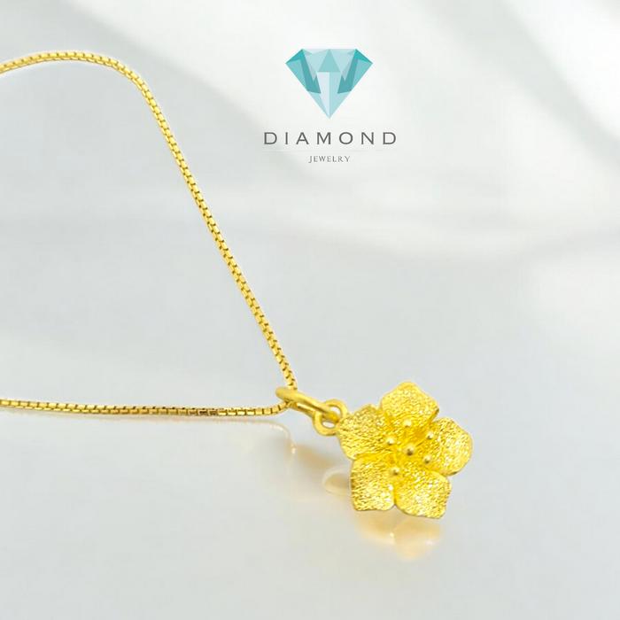 Liontin Mas Bunga Yellow Gold 24K-Diamond Jewelry