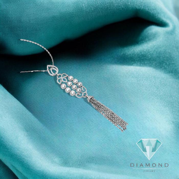 Kalung berlian panjang model rumbai