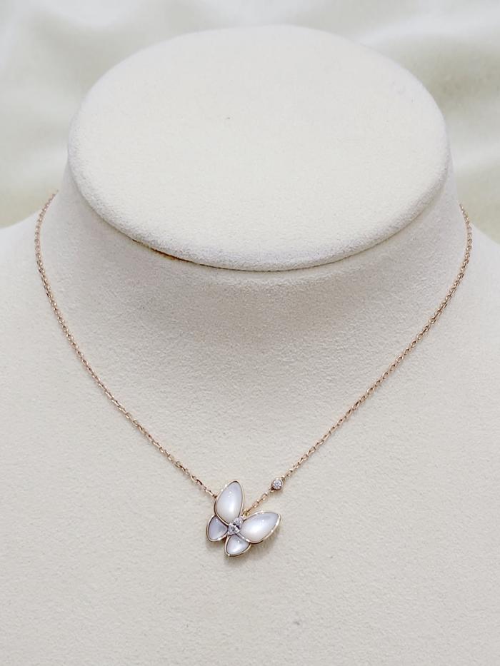 VCA butterfly vancleef diamond necklace 18K gold Diamond Jewelry