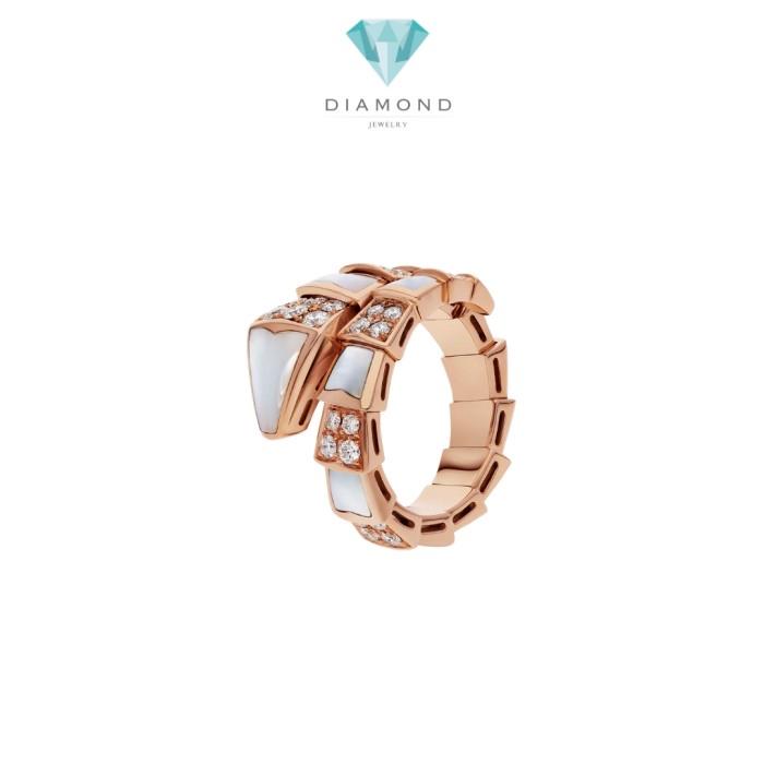 Viper snake mother of pearl serpenti Diamond Ring Diamond Jewelry