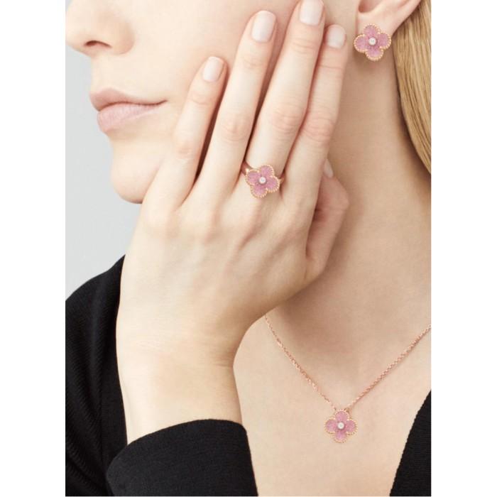 VOC Rhodonite Diamond 18K Gold ring Diamond Jewelry