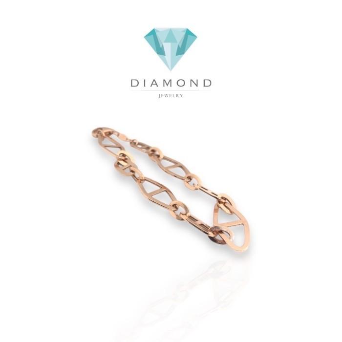 Herme chain bracelet 18k rose gold-Diamond Jewelry