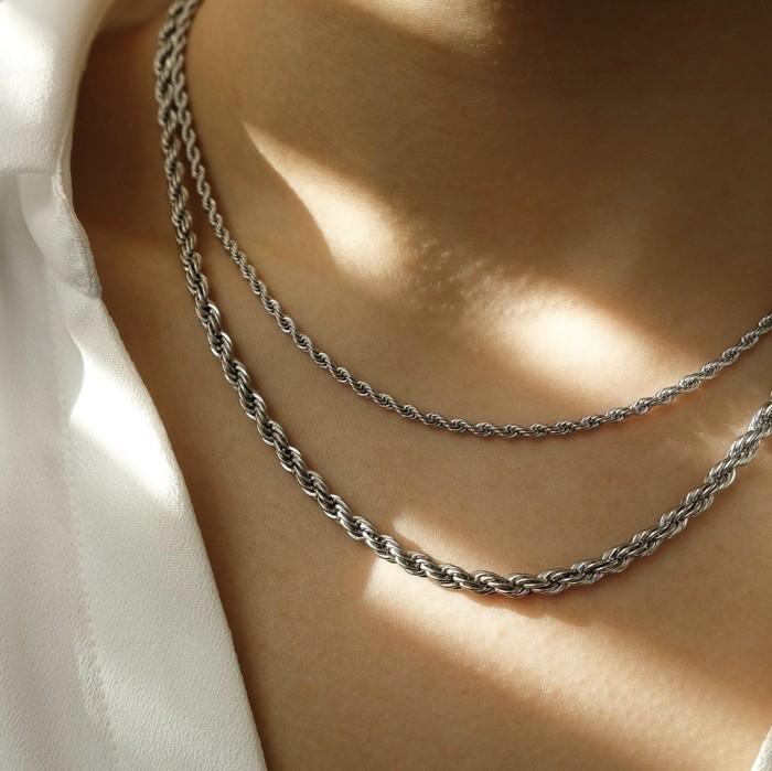 Kalung emas tambang white/gold 18k Diamond Jewelry