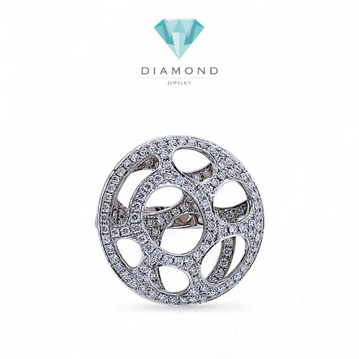 Circle Diamond Ring 18K / Diamond Jewelry