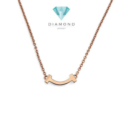 Small Smile Necklace 18K / Diamond Jewelry 394KBD266RY