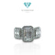 Tri baguette Diamond Ring 18K/ cincin berlian
