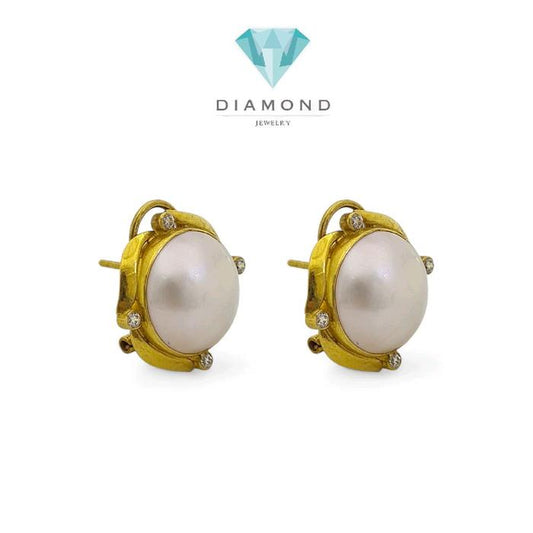 Anting Mutiara Emas 23K Diamond Jewelry 14AM12WP-HT