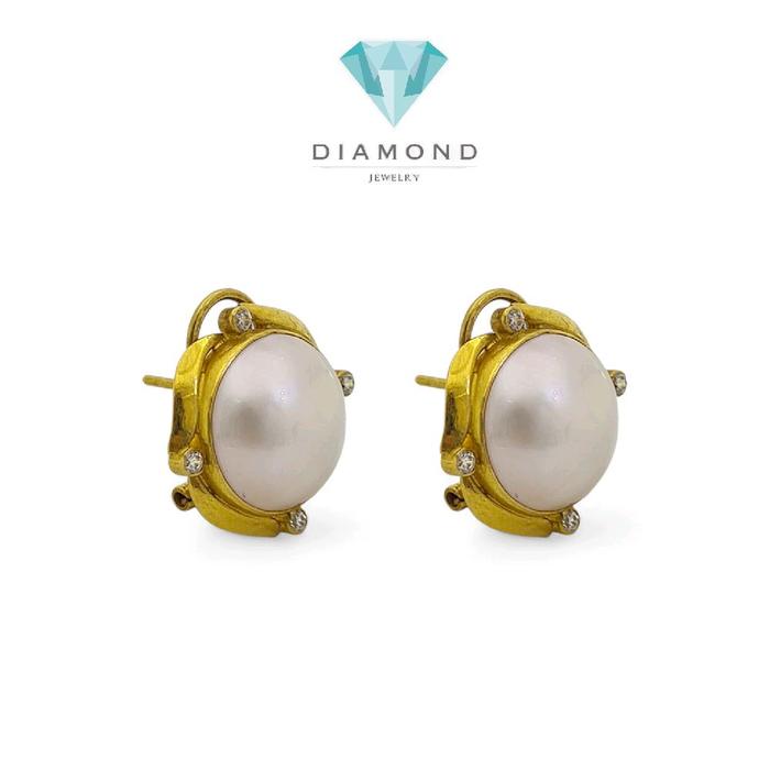 Anting Mutiara Emas 23K Diamond Jewelry 14AM12WP-HT