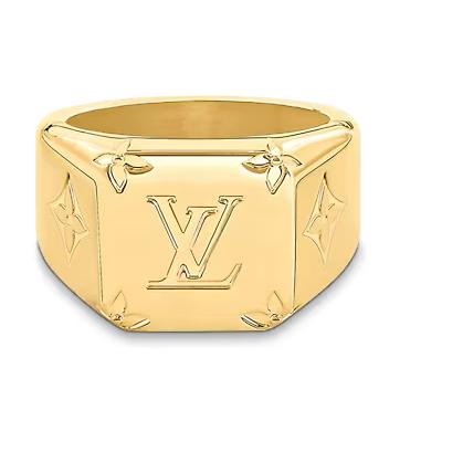 Signet monogram ring unisex 18k gold-Diamond Jewelry