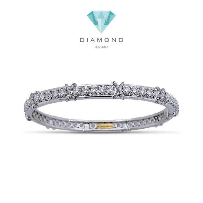 Cross Diamond Bracelet 18K / Gelang Berlian Silang 18K / Diamond Jewelry 26GBD8320RB - HT
