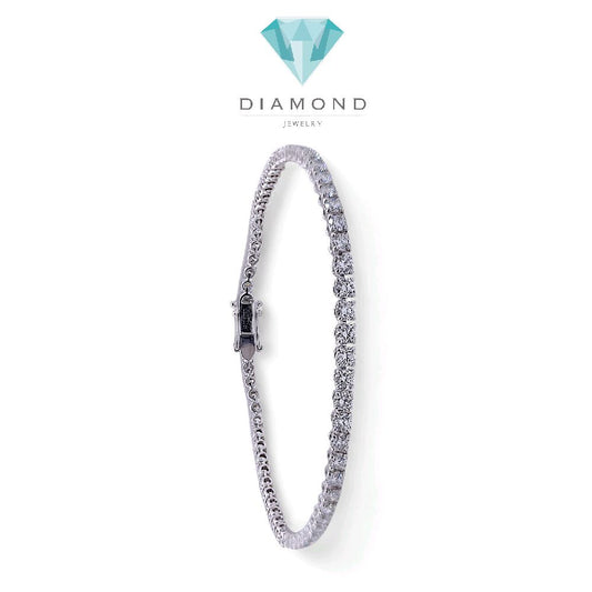 Tennis Lab Grown Diamond Bracelet 14K / Gelang Tennis Berlian Lab Grown 14K / Diamond Jewelry 1GBLGG1000LS HT