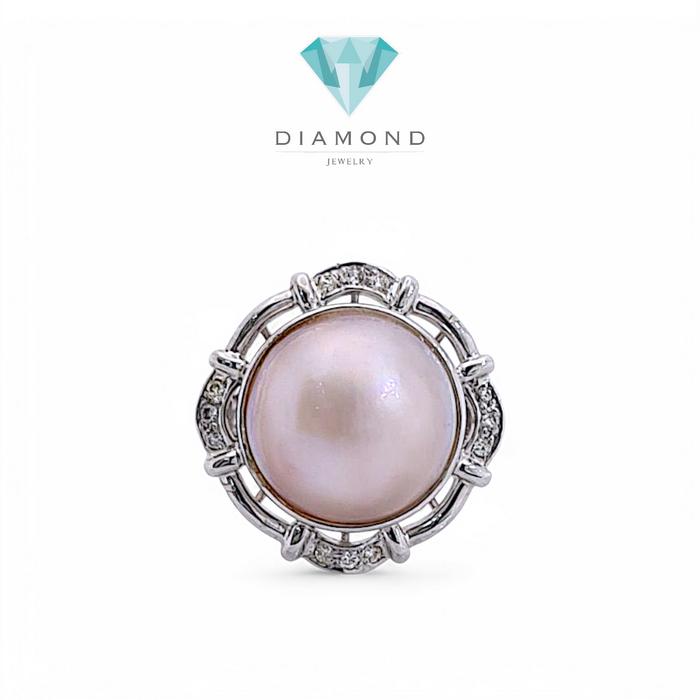 Pearl Diamond Ring 18K / Diamond Jewelry
