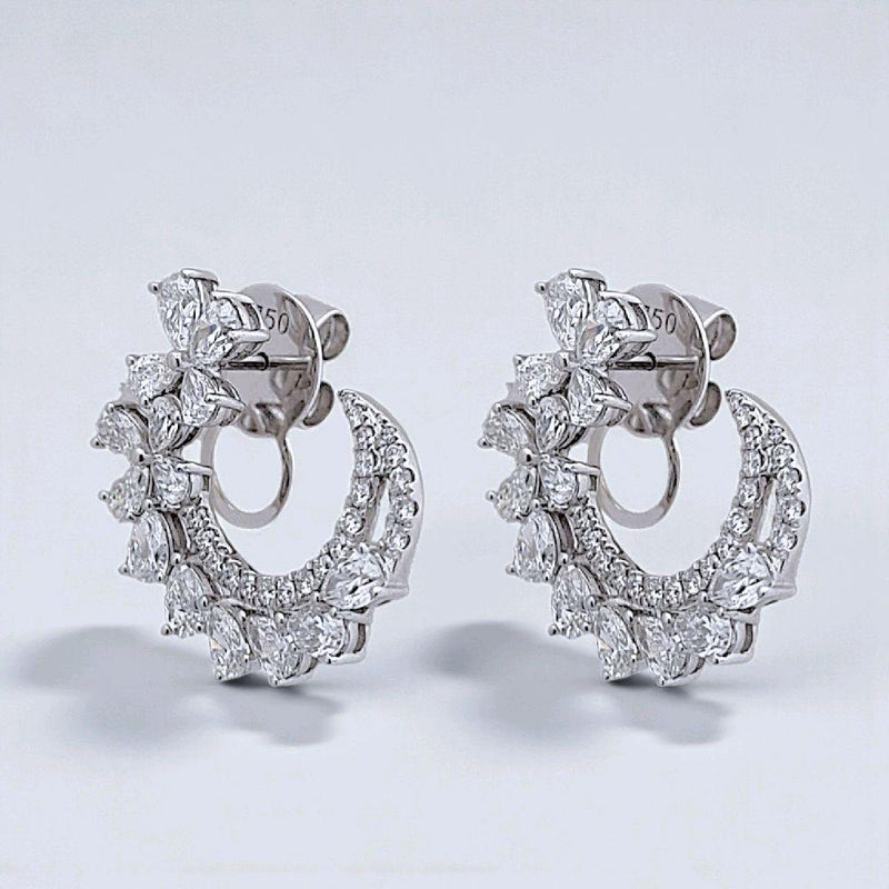 Flower Diamond Earring 18K Model C / Anting Bunga Berlian 18K / Diamond Jewelry 397AB20600VIONLS -HT
