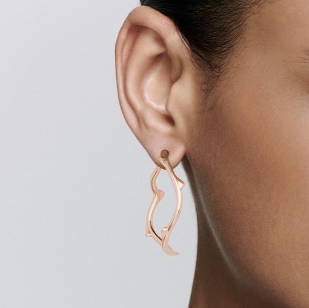 Larose hoop earring dr 18k Rose Gold-Diamond Jewelry