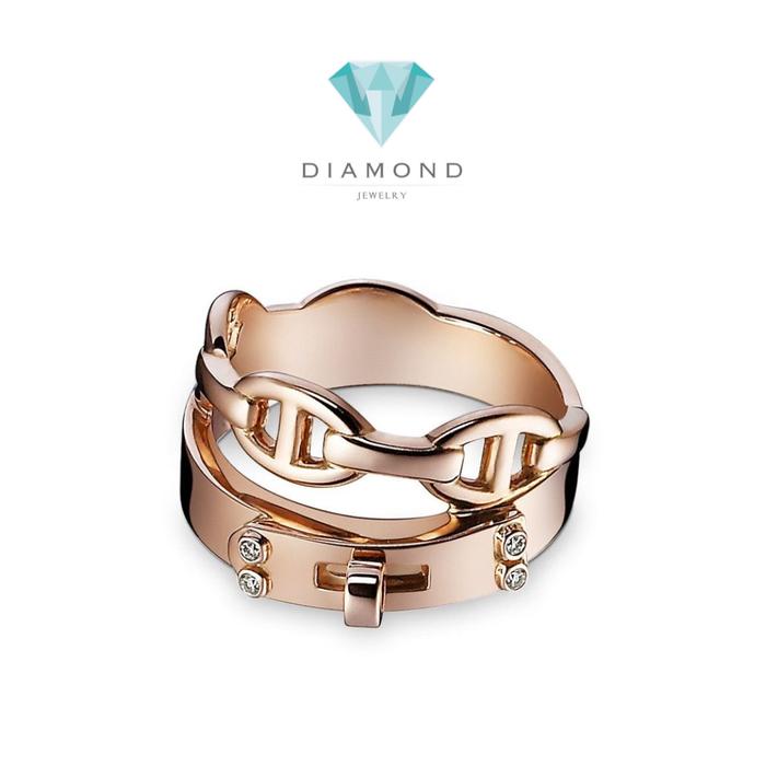 Alchemist Double Diamond Ring 18K Diamond Jewelry